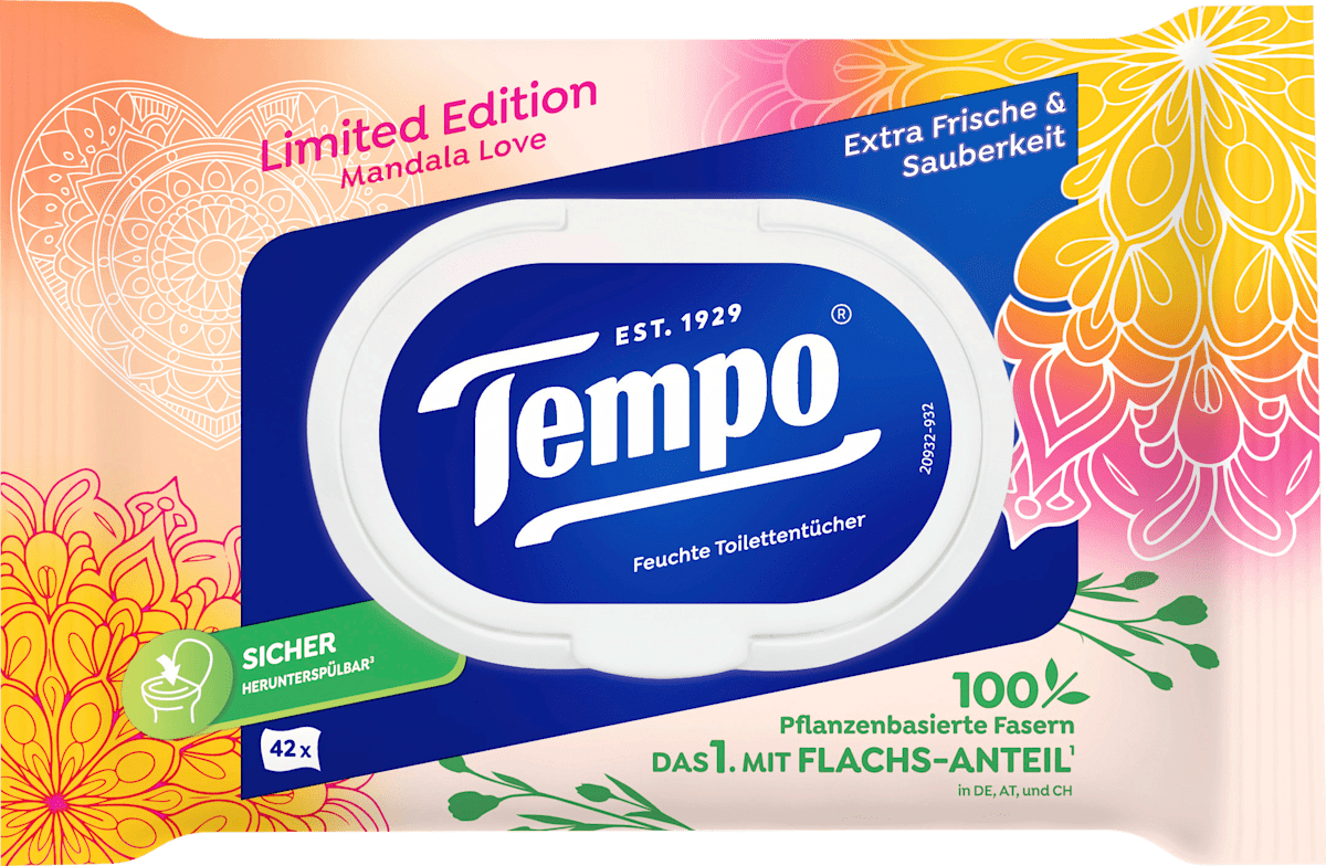 Tempo Feuchtes Toilettenpapier, 42 St