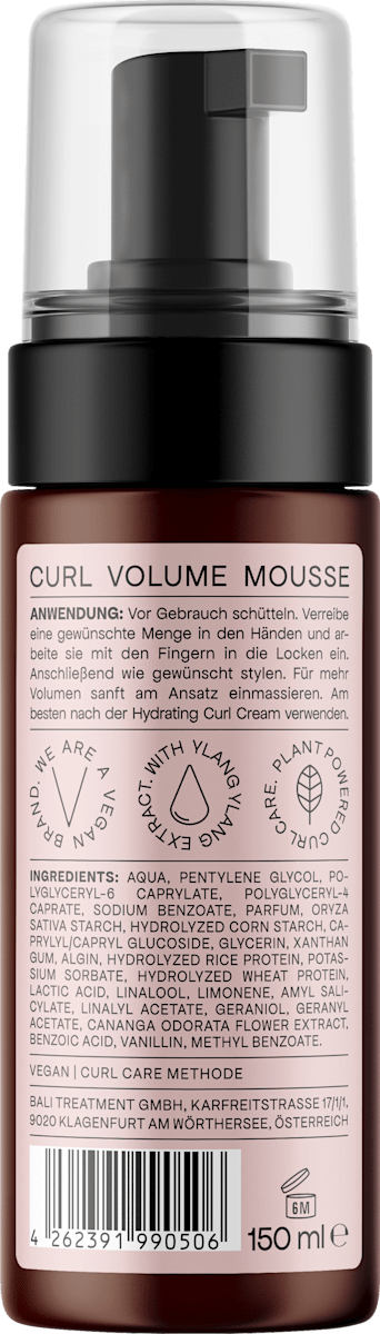 Пенка для укладки Bali Curls Curl Volume Foam для объёма, для кудрявых волос, 150 мл — фото 2
