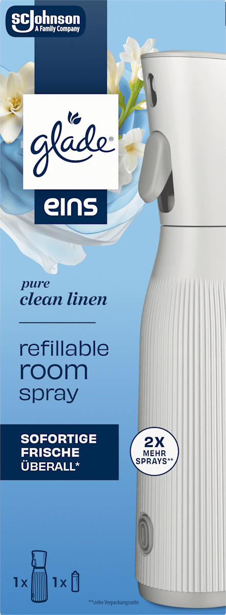 glade Lufterfrischer Raumspray eins Pure Clean Linen Starterset, 10 ml dauerhaft günstig online kaufen