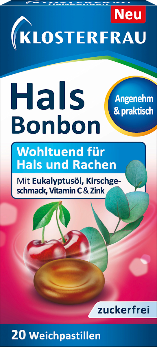 KLOSTERFRAU Halsbonbon mit Eukalyptusöl und Kirschgeschmack, 20 St ...