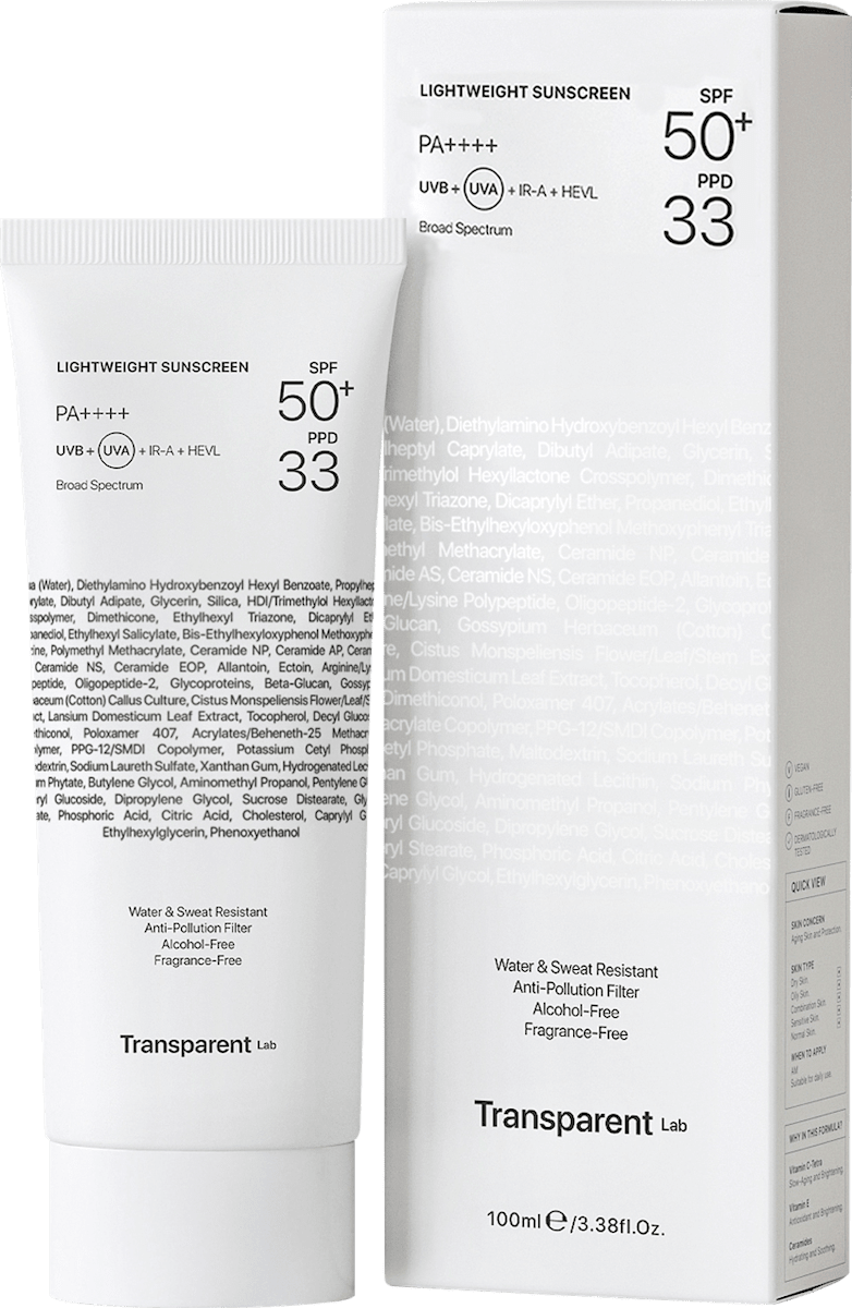 Transparent Lab Sonnencreme Gesicht Lightweight LSF 50+, 100 ml ...