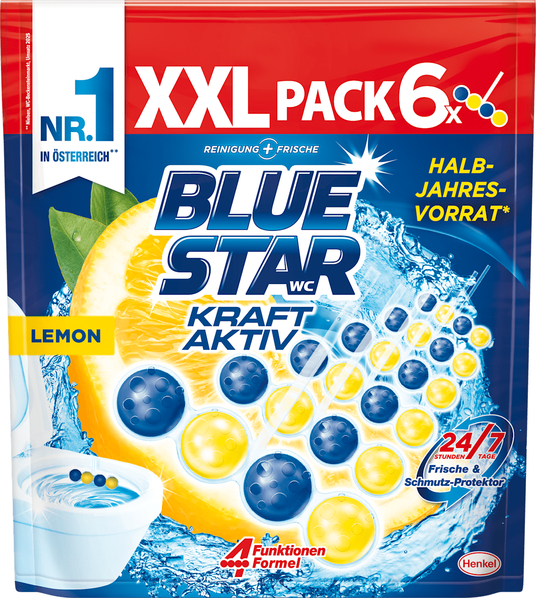 BLUE STAR WC-Stein Kraft-Aktiv Lemon XXL Pack, 6 St | dm.at