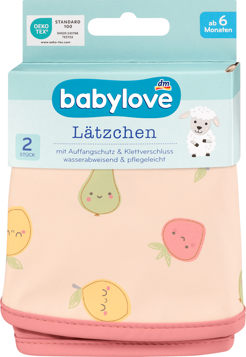 babylove Lätzchen apricot, Obst, 2 St dauerhaft günstig online kaufen