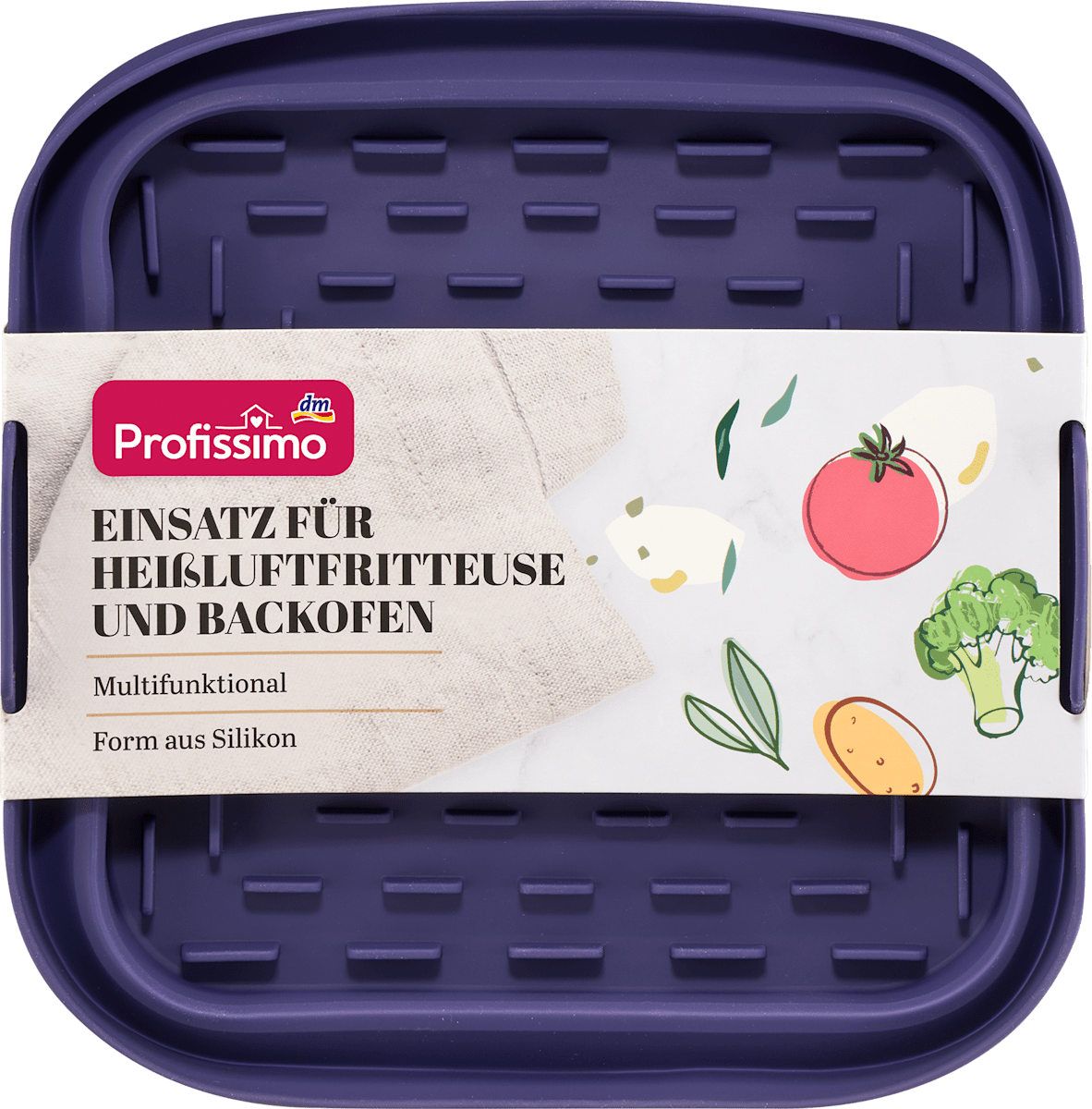Profissimo Multifunktions-Einsatz Silikon für Heißluftfritteuse und Backofen, 1 St dauerhaft günstig online kaufen