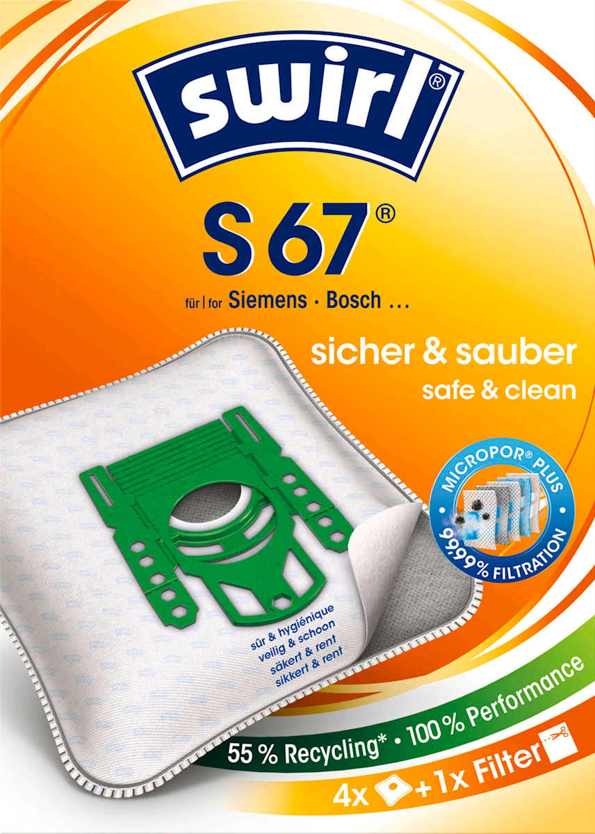 Swirl Staubsaugerbeutel S67 MicroPor, 4 St dauerhaft günstig online kaufen