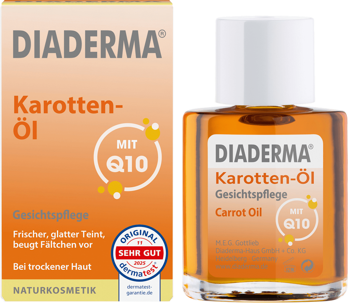 Diaderma Gesichtsöl Karotten-Öl mit Q10, 30 ml dauerhaft günstig online ...