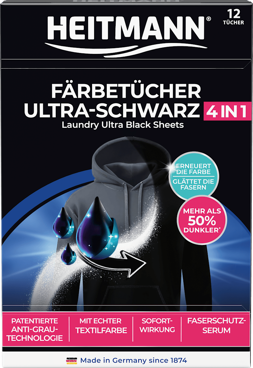 Heitmann Färbetücher Ultra Schwarz 2in1, 12 St dauerhaft günstig online kaufen