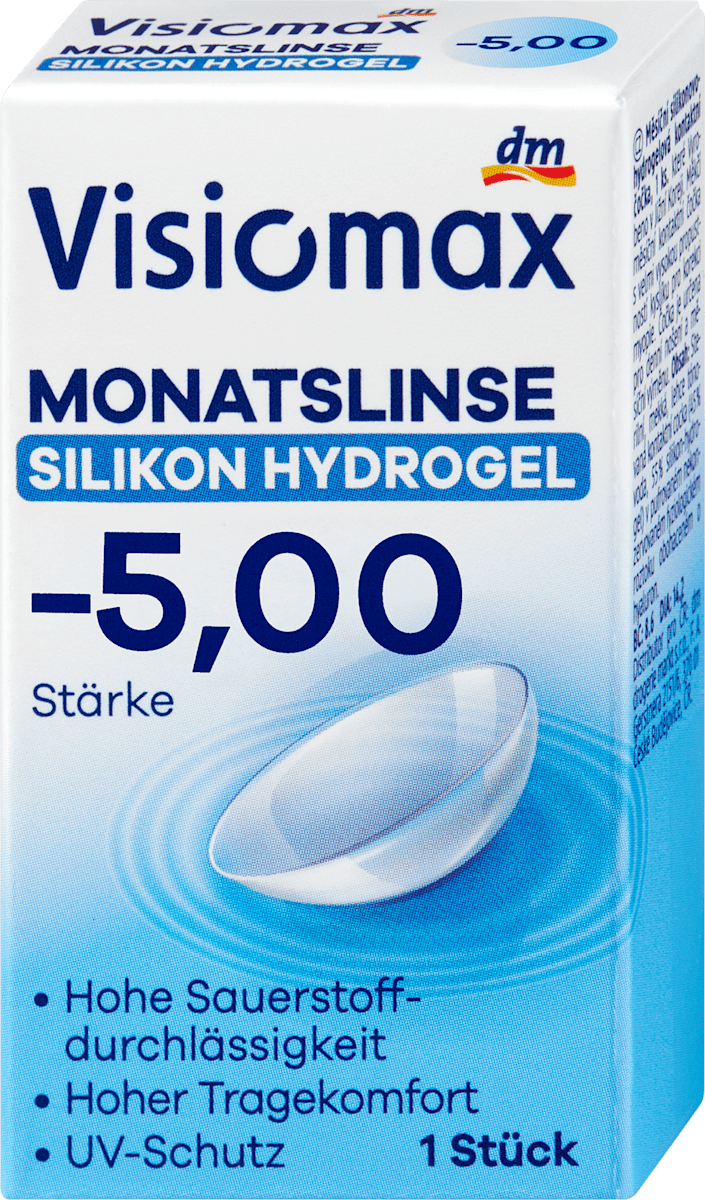 Silikon-Hydrogel Monatslinse Dioptrie -5,00, 1 St