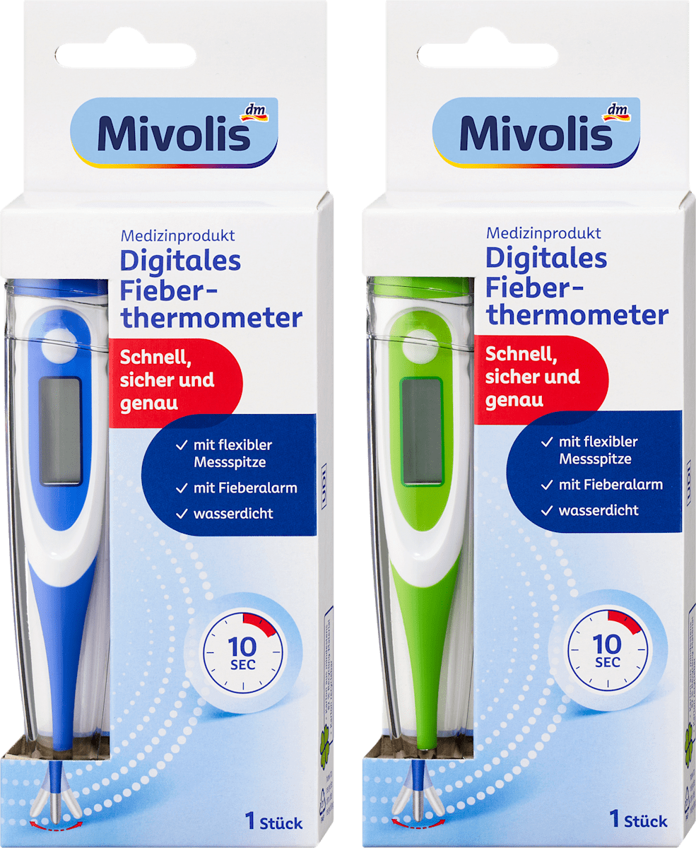 Mivolis Digitales Fieberthermometer mit flexibler Messspitze, 1 St dauerhaft günstig online kaufen