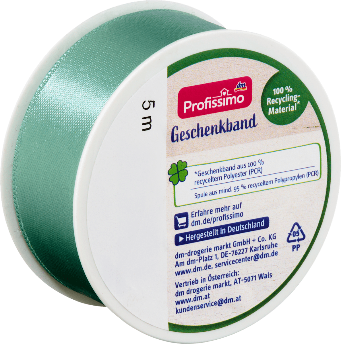 Profissimo Geschenkband, Satin salbei, 5 m dauerhaft günstig online kaufen