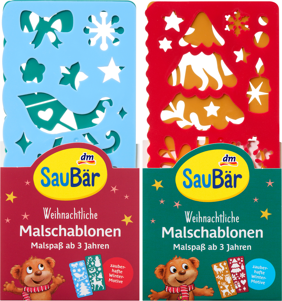 Malschablonen weihnachtlich, 2 St