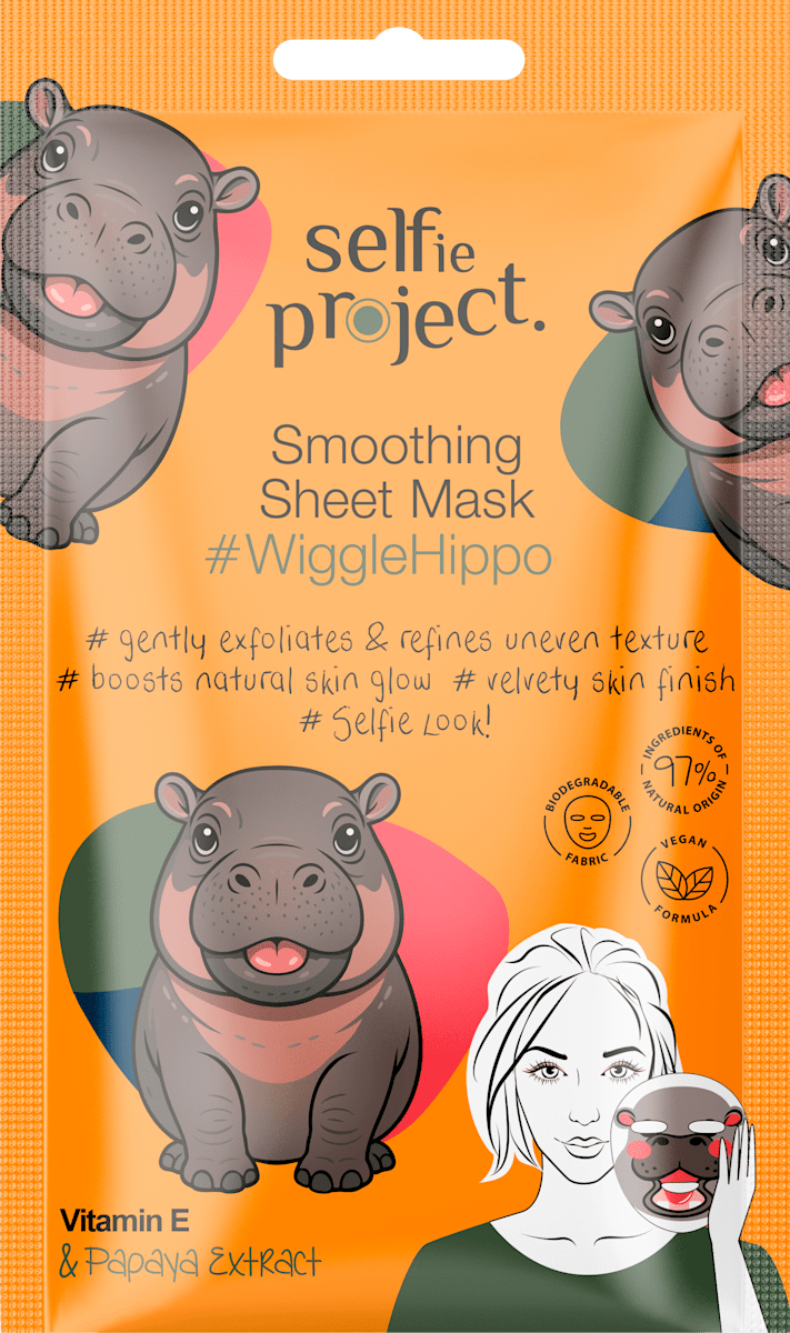 Selfie Project Tuchmaske Smoothing Wiggle Hippo, 1 St | dm.at