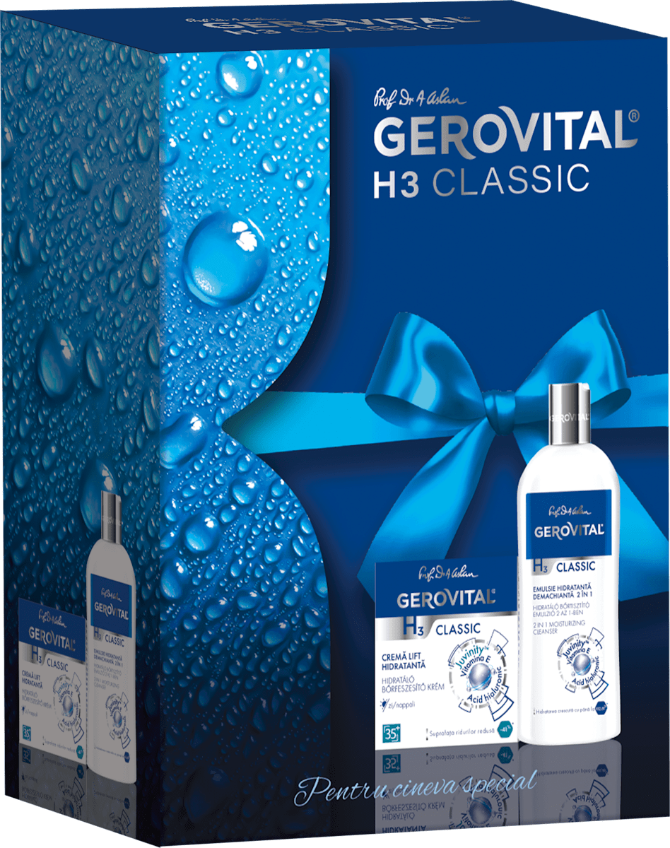GEROVITAL Set cadou H3 Classic cremă+emulsie, 1 buc | dm.ro