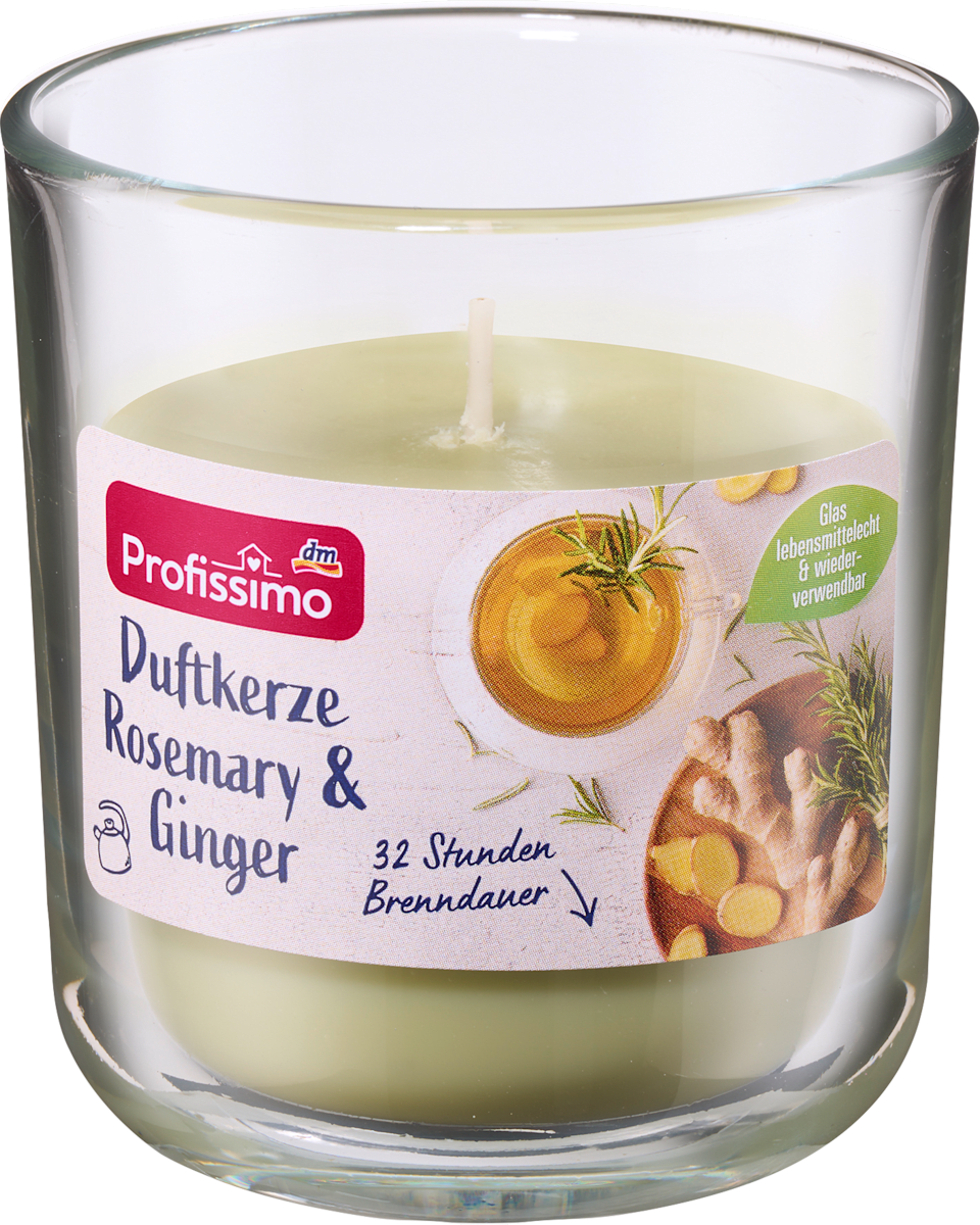 Profissimo Duftkerze im Glas Rosemary & Ginger, 1 St dauerhaft günstig online kaufen
