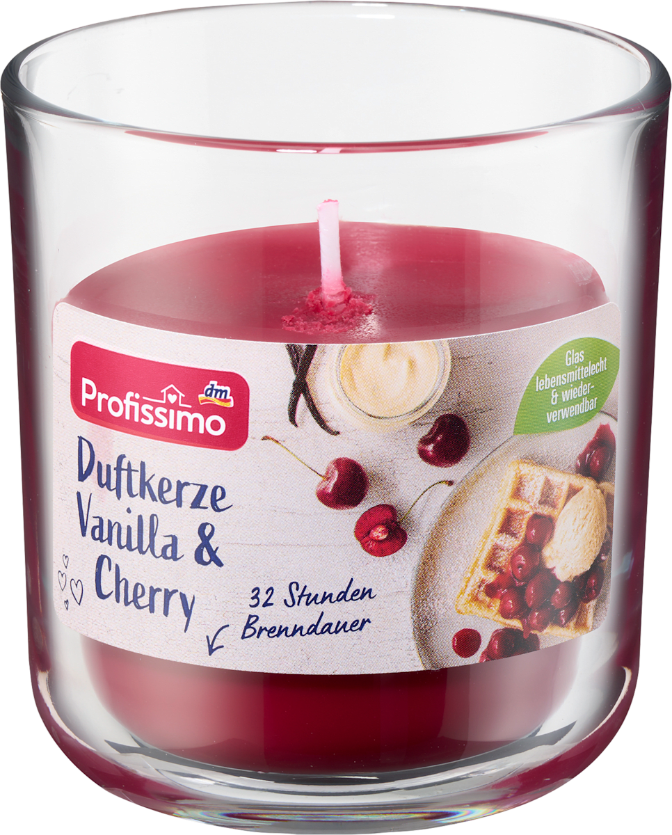 Profissimo Duftkerze im Glas Cherry Vanilla, 1 St dauerhaft günstig online kaufen