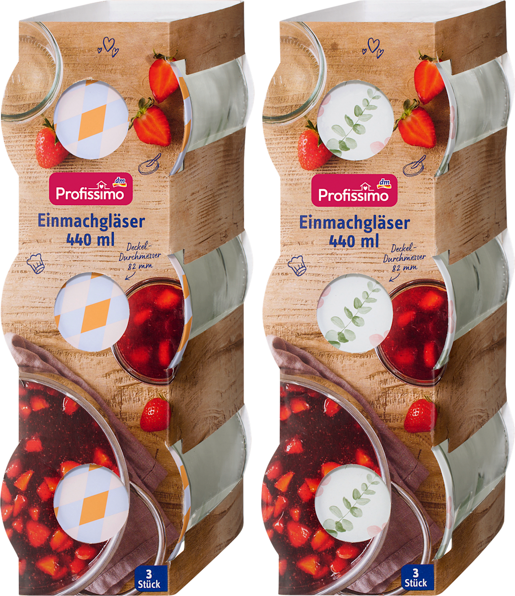 Profissimo Einmachgläser 440ml, 3 St dauerhaft günstig online kaufen