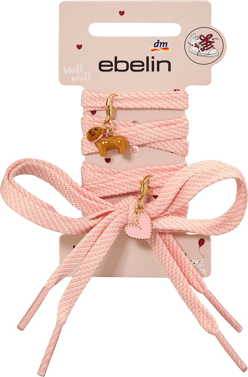 ebelin Schnürsenkel mit Charms, Dackel & Herz, rosa, 2 St dauerhaft günstig online kaufen