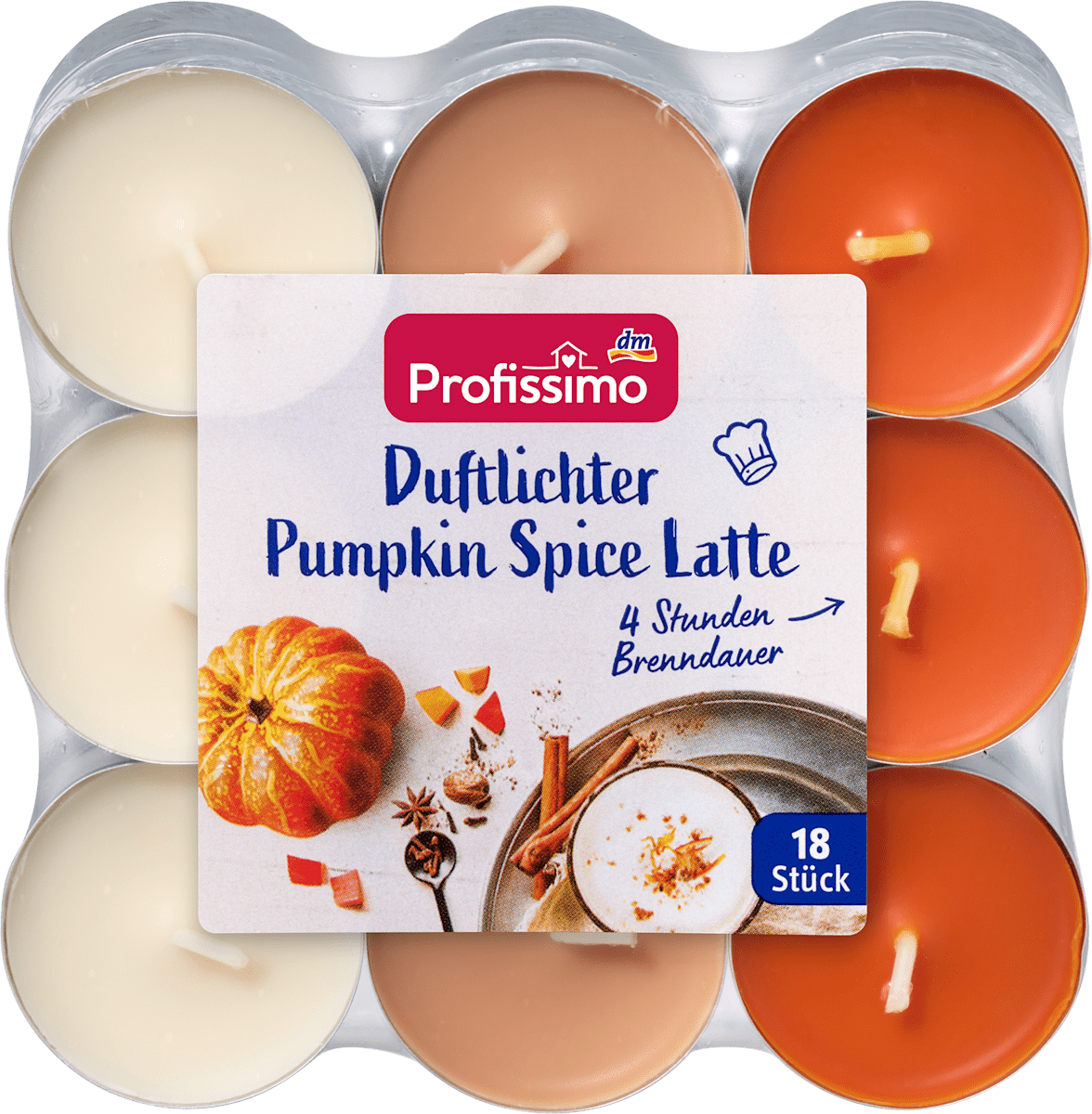 Profissimo Duftlichter Pumpkin Spice Latte, 18 St dauerhaft günstig online kaufen