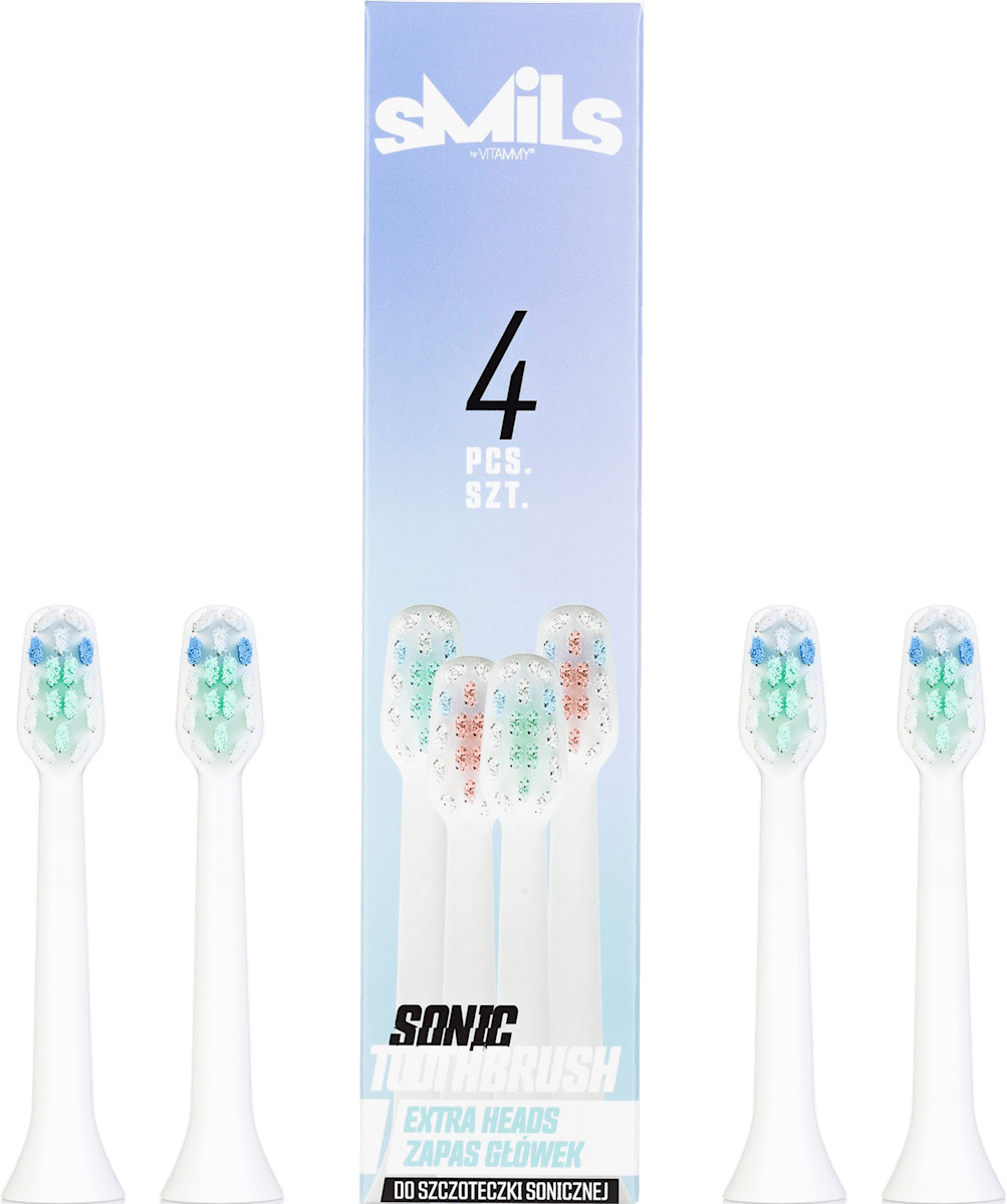 Сменные насадки Vitammy Smils Mix 1 для звуковой щётки, 4 шт