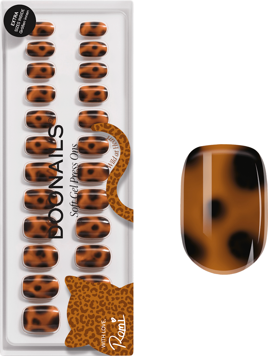 Doonails Künstliche Nägel, Soft Gel Press Ons Wild Heart Extra Short ...