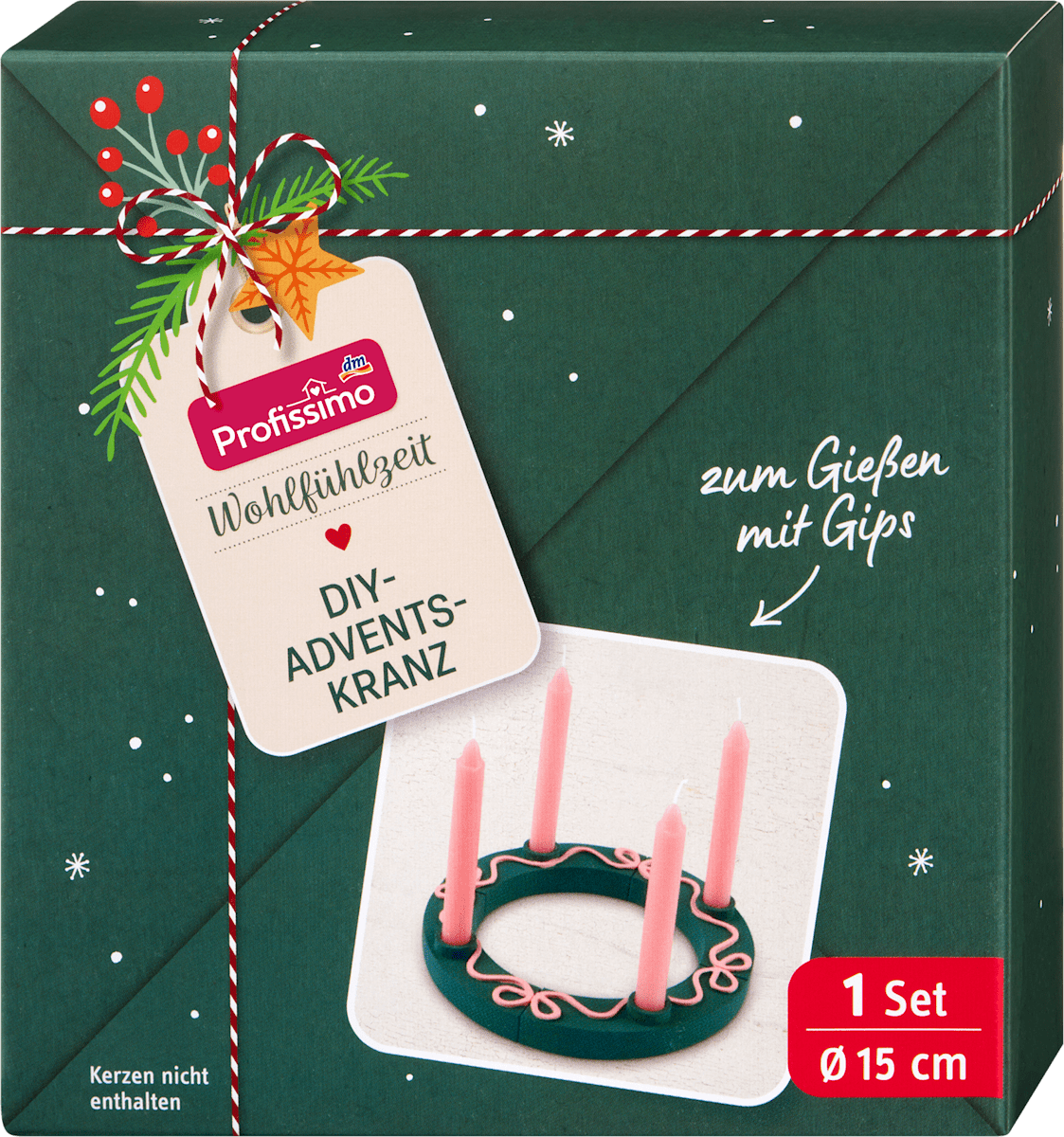 Profissimo DIY Adventskranz zum Gießen mit Gips, 1 St dauerhaft günstig online kaufen