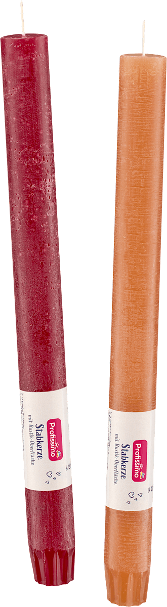 Profissimo Stabkerzen Rustik Red & Brown, 1 St dauerhaft günstig online kaufen