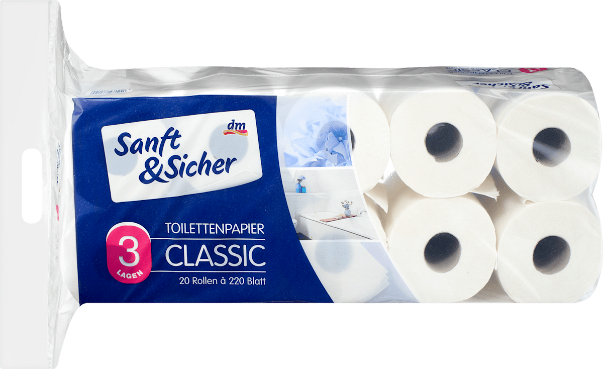 Sanft&Sicher Toilettenpapier Classic XXL 3-lagig (20x220 Blatt), 20 St dauerhaft günstig online kaufen