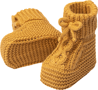 Strickschuhe, gelb, 0-3 Monate, 1 St