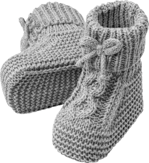 Strickschuhe, grau, 0-3 Monate ALANA