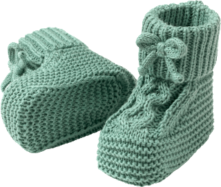 Strickschuhe, grün, 3-6 Monate, 1 St