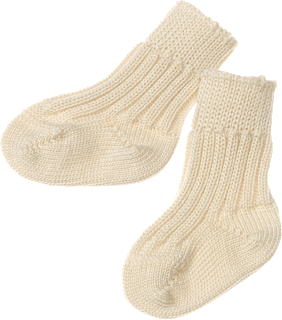 Socken aus Bio-Schurwolle, weiß, Gr. 18/19 ALANA