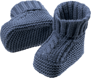 Strickschuhe, blau, 0-3 Monate, 1 St