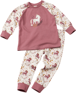 Schlafanzug mit Einhorn-Motiv, rosa & weiß, Gr. 98 ALANA