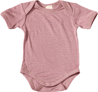 Body Kurzarm aus Bio-Wolle und Seide, rosa, Gr. 74/80 ALANA