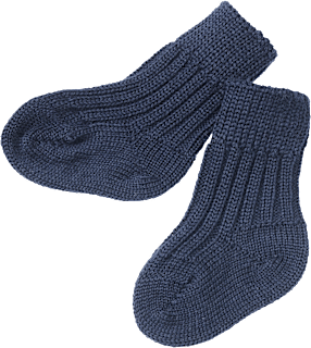 Socken aus Bio-Schurwolle, blau, Gr. 15/16 ALANA