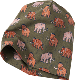 Mütze mit Tier-Muster, grün, Gr. 54/55 ALANA
