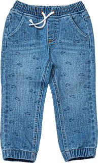 Jeans mit Auto-Muster & weitem Schnitt, blau, Gr. 92 ALANA