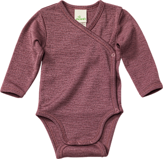 Wickelbody aus Bio-Wolle und Seide, beere, Gr. 50/56 ALANA