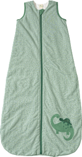 Schlafsack 2 TOG mit Dino-Applikation, grün, 110 cm ALANA