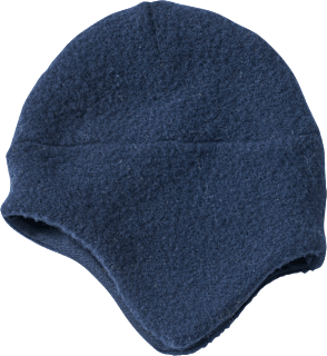 Mütze mit Bio-Wolle, blau, Gr. 46/47, 1 St