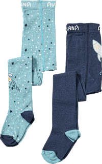 Strumpfhosen mit Raketen-Motiv, blau, Gr. 86/92, 2 St