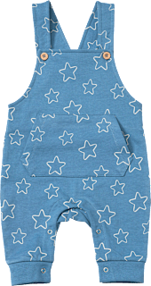 Latzhose mit Sternen, blau, Gr. 62, 1 St