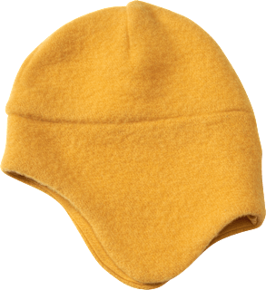 Mütze mit Bio-Wolle, gelb, Gr. 46/47, 1 St