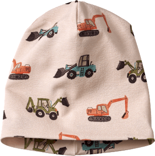 Mütze Pro Climate mit Traktor-Muster, beige, Gr. 52/53, 1 St