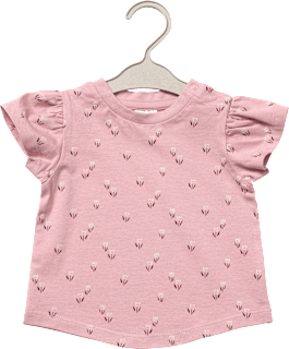 T-Shirt mit Blumen-Muster, rosa, Gr. 68, 1 St