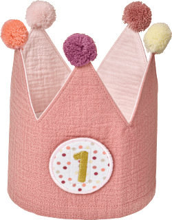 Kinder Geburtstagskrone aus Musselin, rosa ALANA