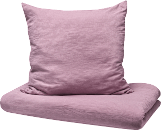 Bettwäsche-Set aus Musselin, mauve, 135 x 200 + 80 x 80 cm ALANA