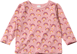 Langarmshirt Pro Climate mit Regenbogen-Muster, rosa, Gr. 122, 1 St