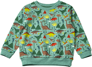 Sweatshirt mit Dino-Muster, grün, Gr. 122, 1 St