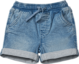 Shorts aus Jeans-Stoff & elastischem Bund, blau, Gr. 86, 1 St